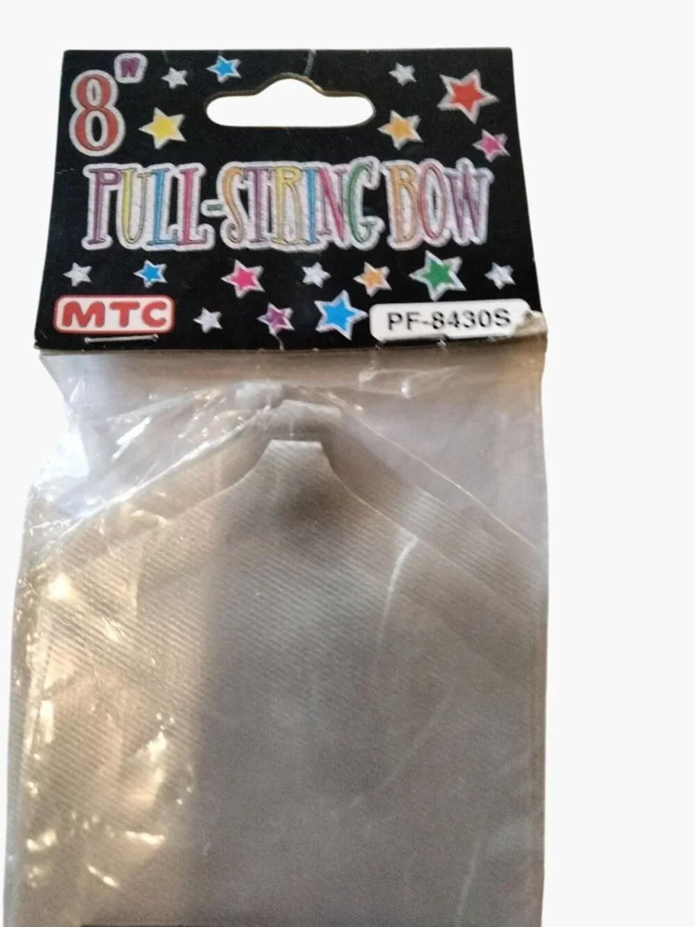 White Pull String Bow Gifts Wrapping Decorations  MTC 8 pack